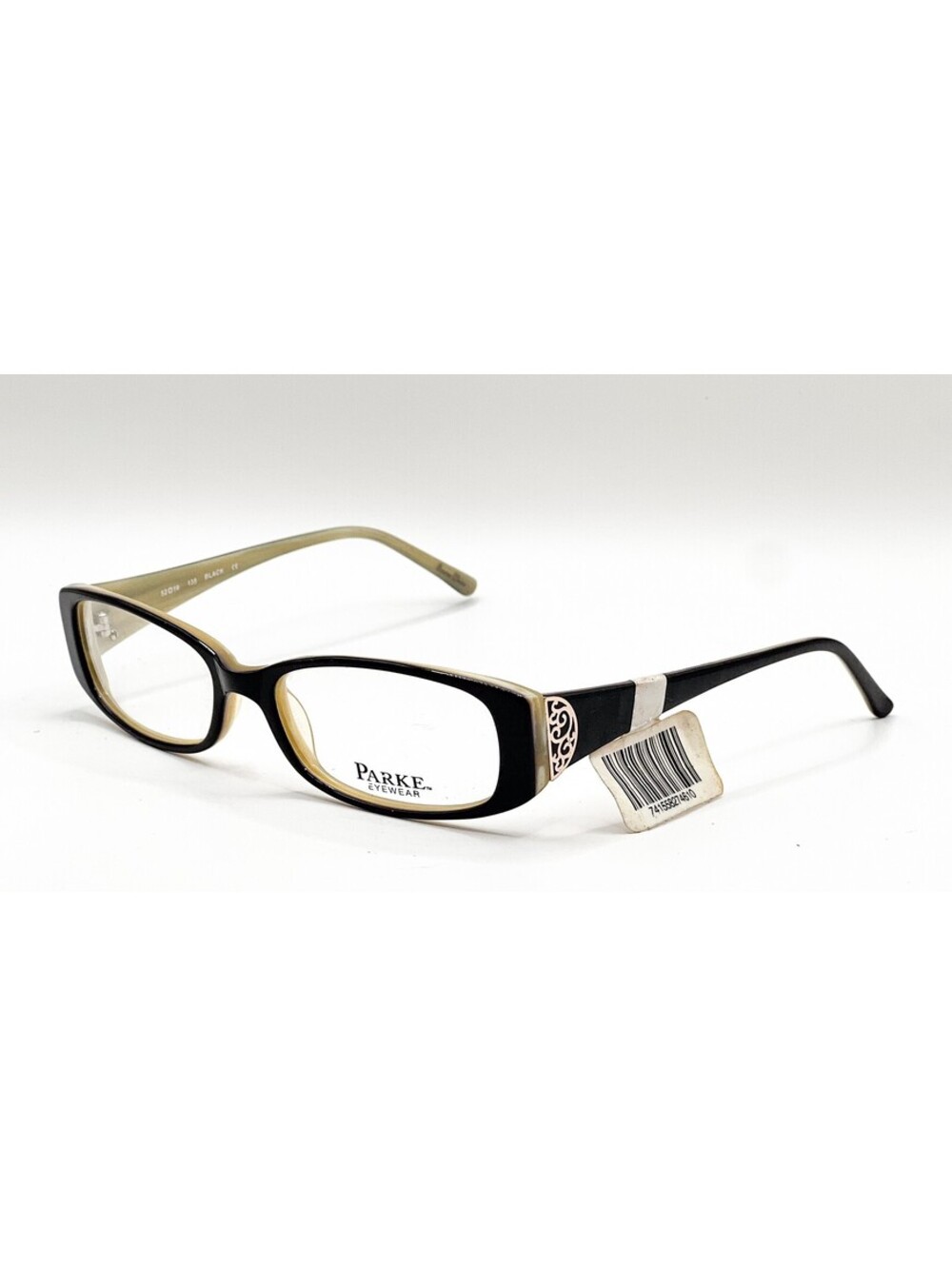Parke Eyewear PK4002 Black Rectangular Authentic Eyeglass Frames 52-16